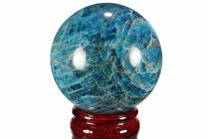Bright Blue Apatite Sphere - Madagascar #100313